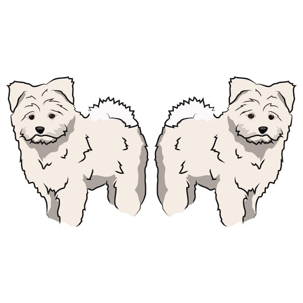 Amistad 6 in. Pomapoo Decal - Dog Lover Super Cute Sticker, 2PK AM3257595 - main